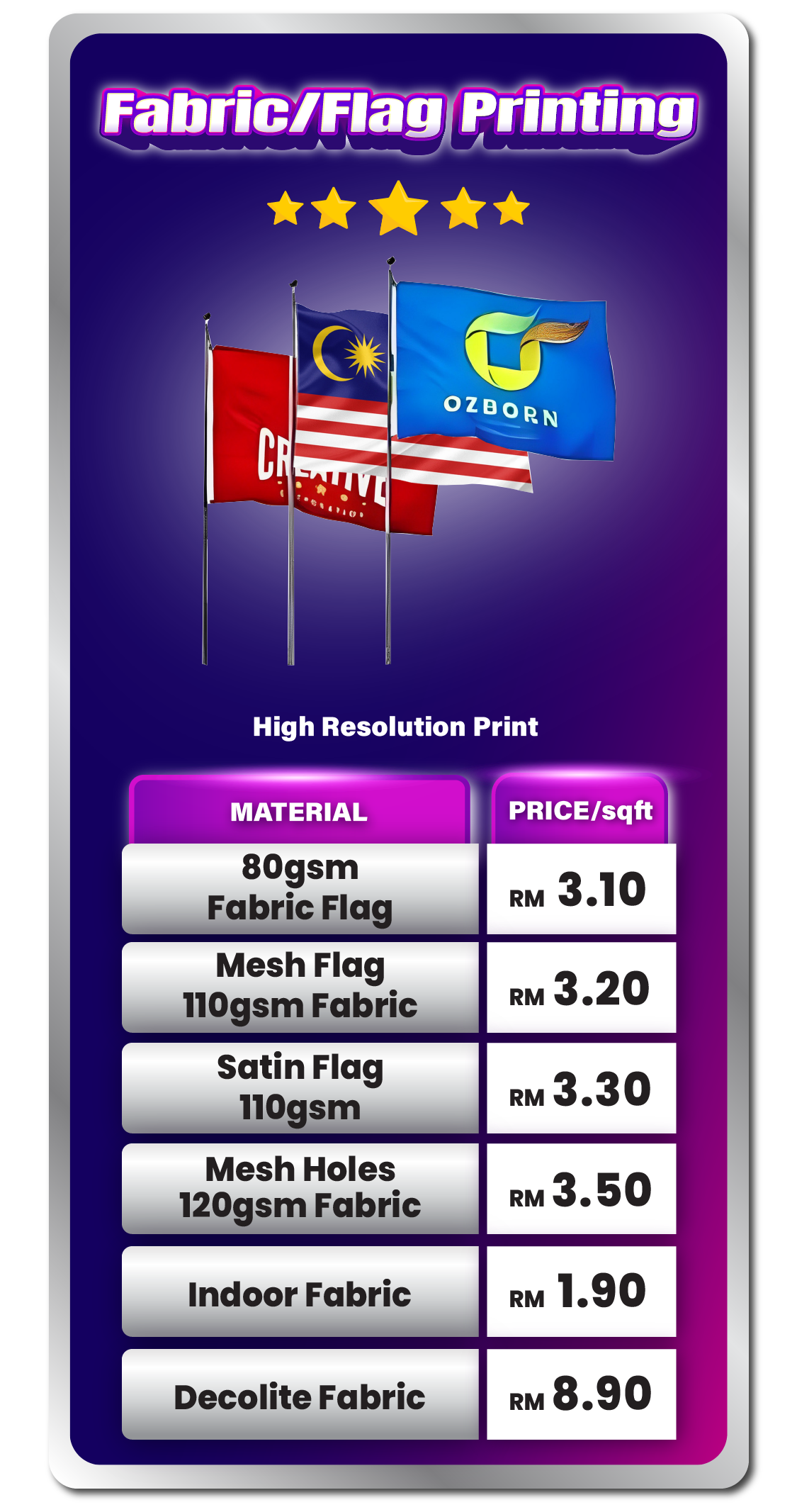 Printing Price